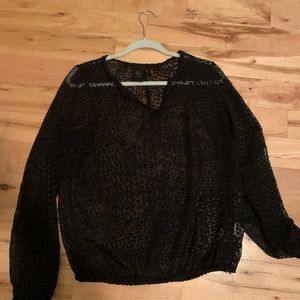 Calvin Klein transparent black long sleeve